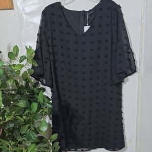 Fexix V Black Elegant Women's Tunic Size XL NWT